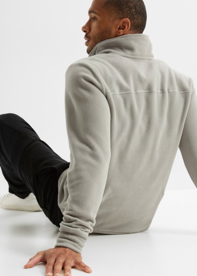 Fleeceshirt mit Reißverschlussöffnung