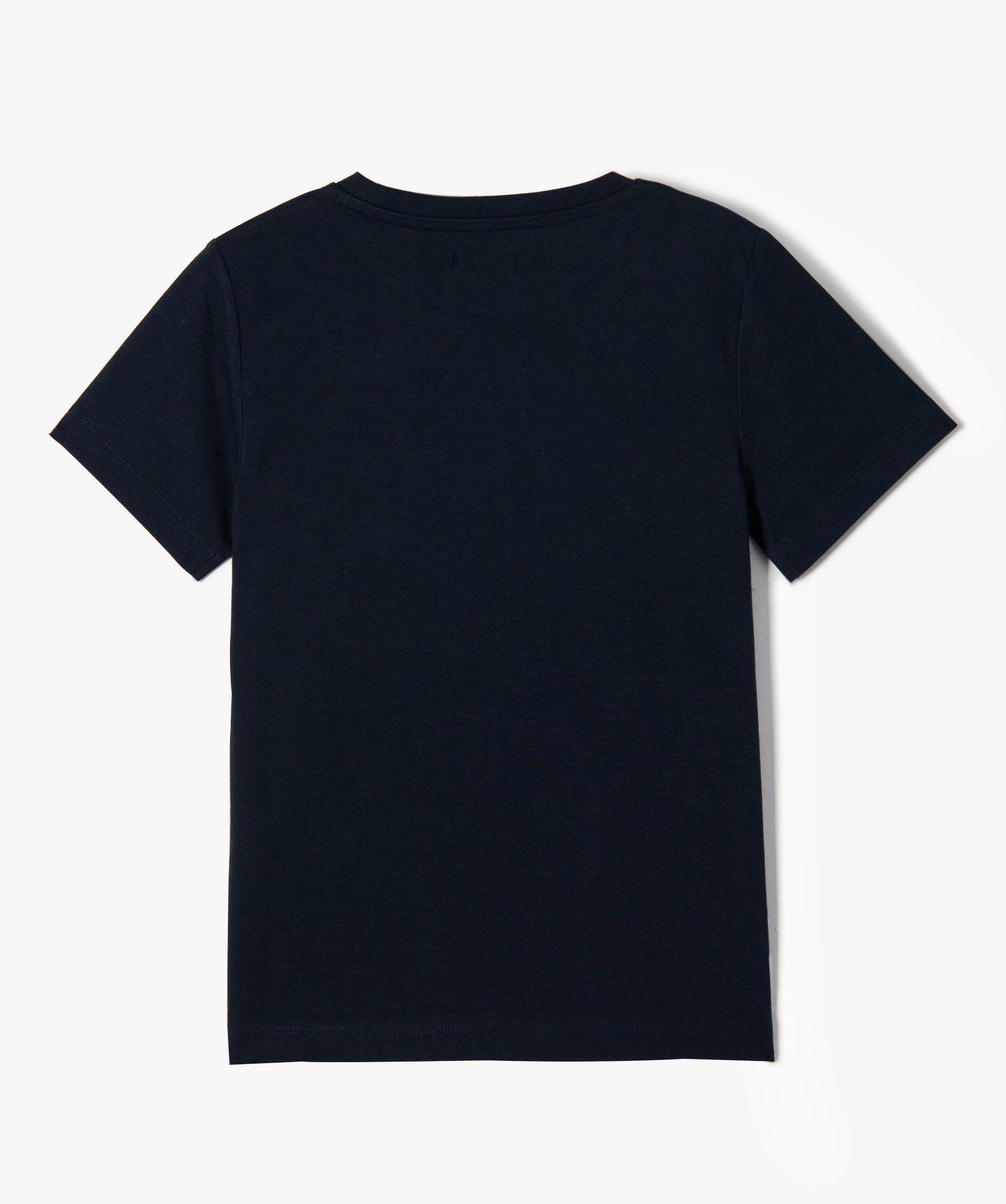 Tee-shirt Garçon à manches courtes avec motif sur le buste marine | GEMO