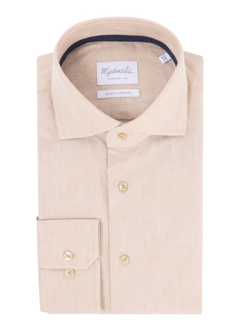 Camicia slim fit Michaelis con motivo mélange