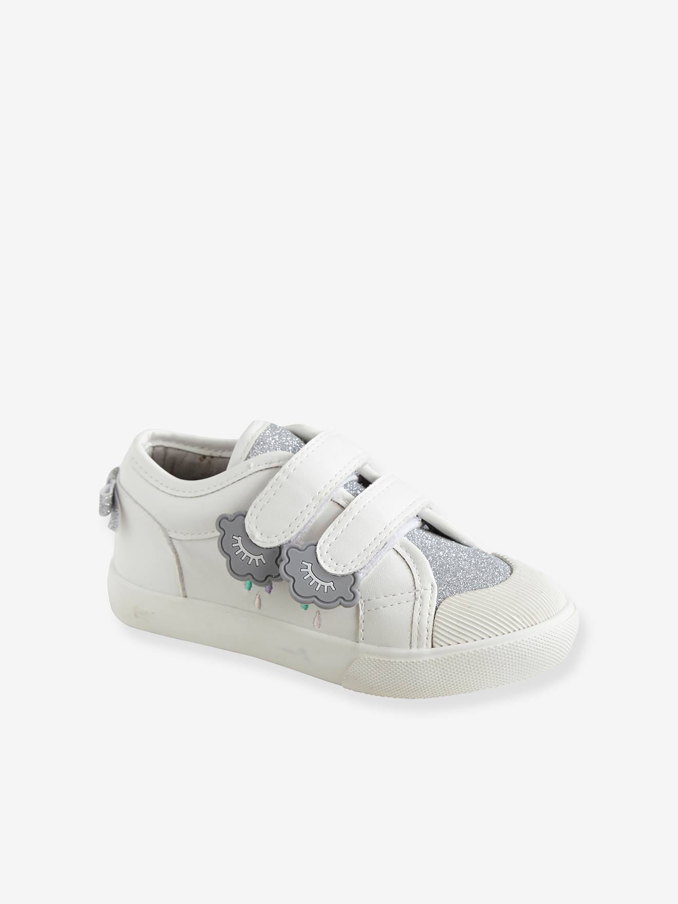 Tennis scratchées fille collection maternelle blanc