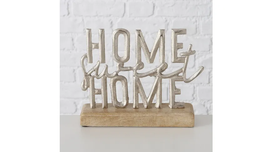 Boltze Schriftzug HomeSweetHome natur, silber