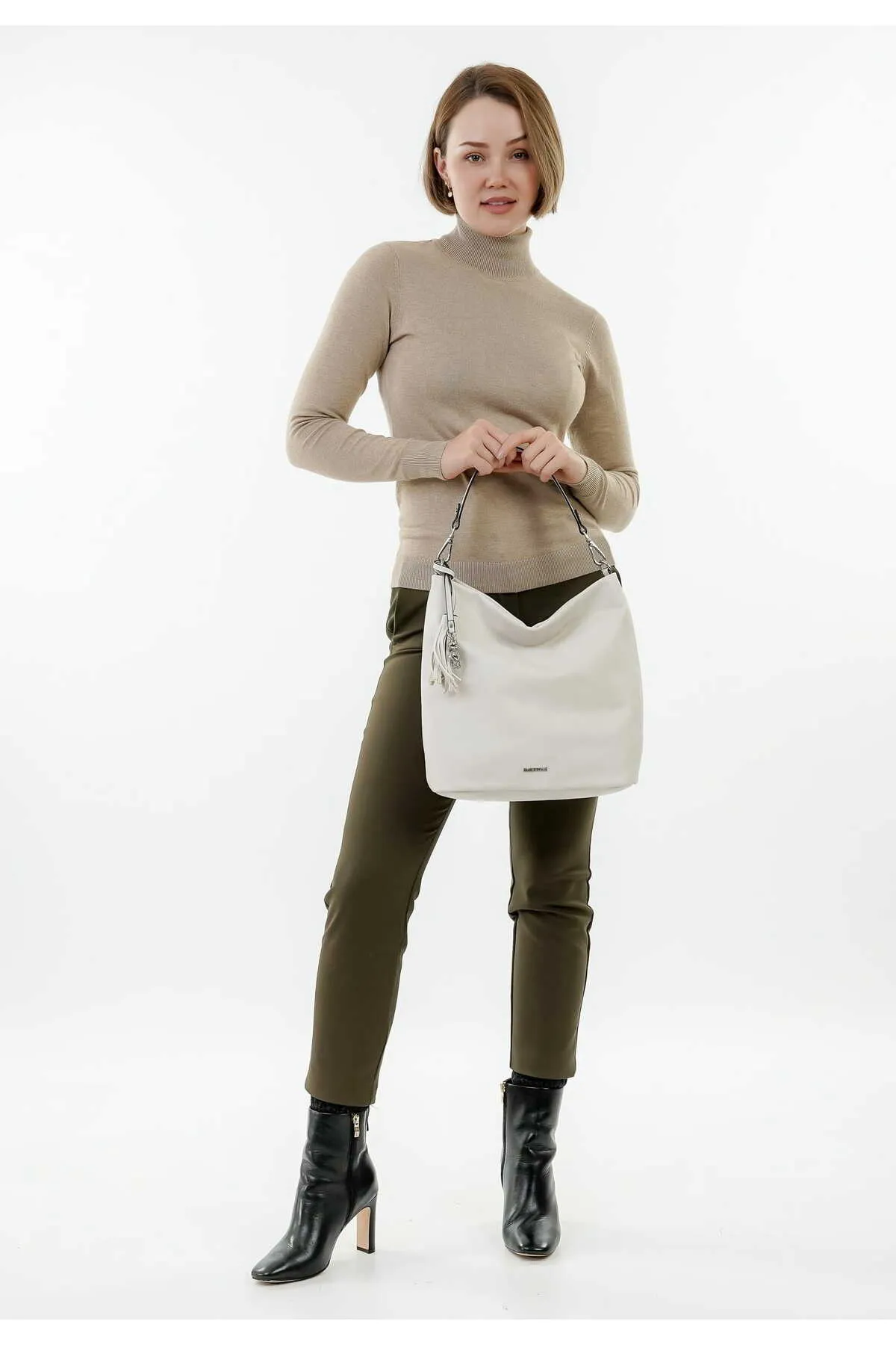 Emily & Noah  Handtasche - Ecru - Unifarben