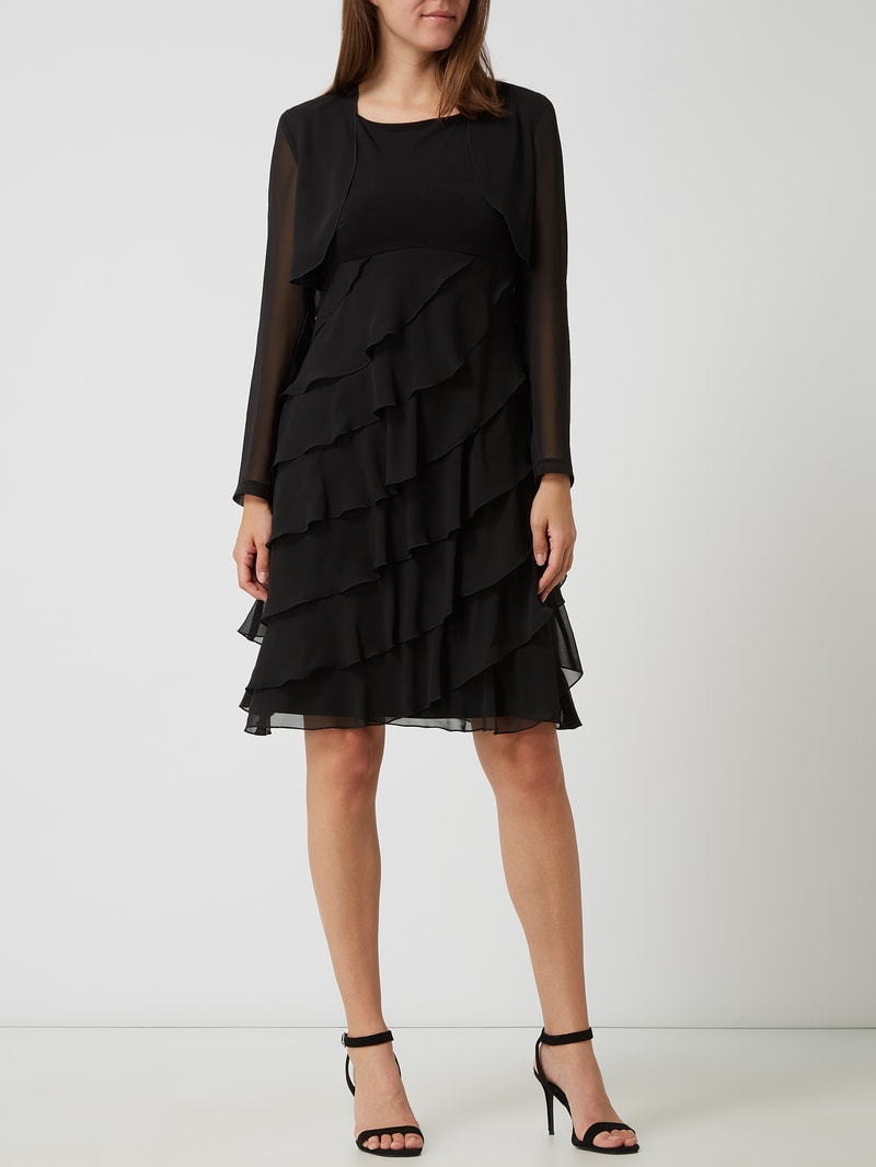 Bolero aus Chiffon in schwarz