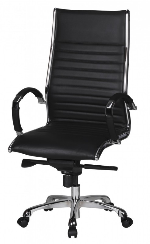 Amstyle Chefsessel Leder schwarz - Bürostuhl 5-Punkt Multiblock-Mechanik