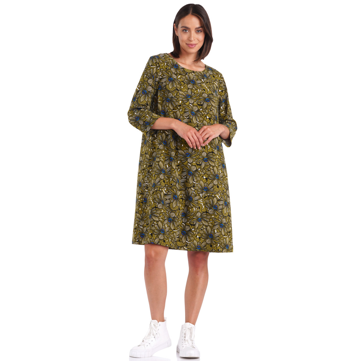 Damen Kleid mit Retro-Print