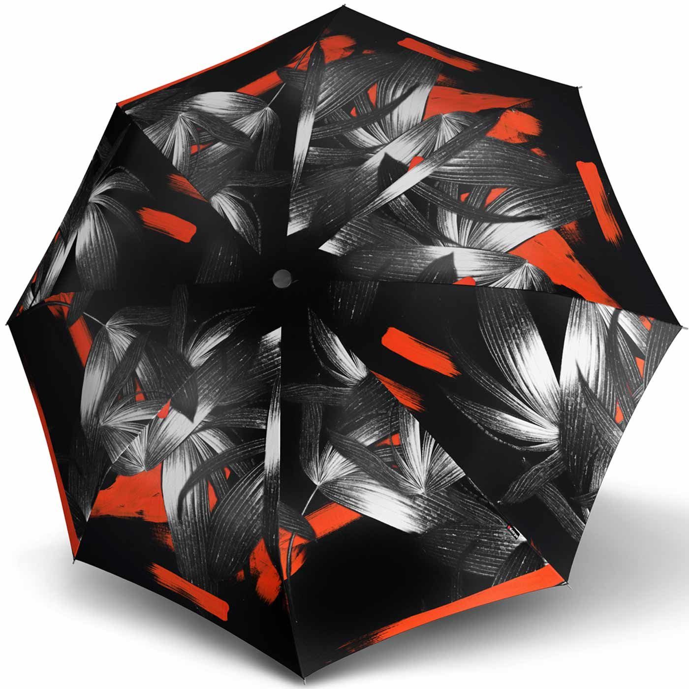 Knirps® Taschenregenschirm Slim Duomatic mit Auf-Zu-Automatik - Shanghai fire, immer mit dabei, passt in jede Tasche