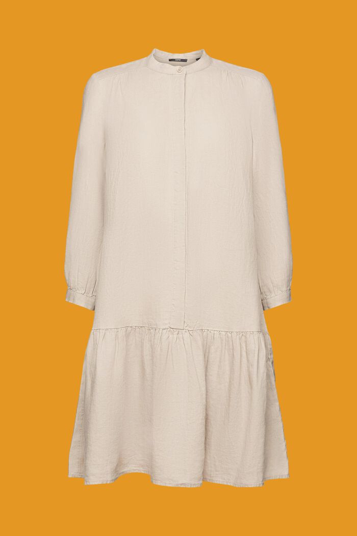Mini-Hemdblusenkleid, 100 % Leinen