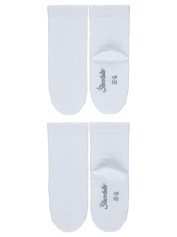 Sterntaler Socken 2er-Pack uni in weiß günstig kaufen