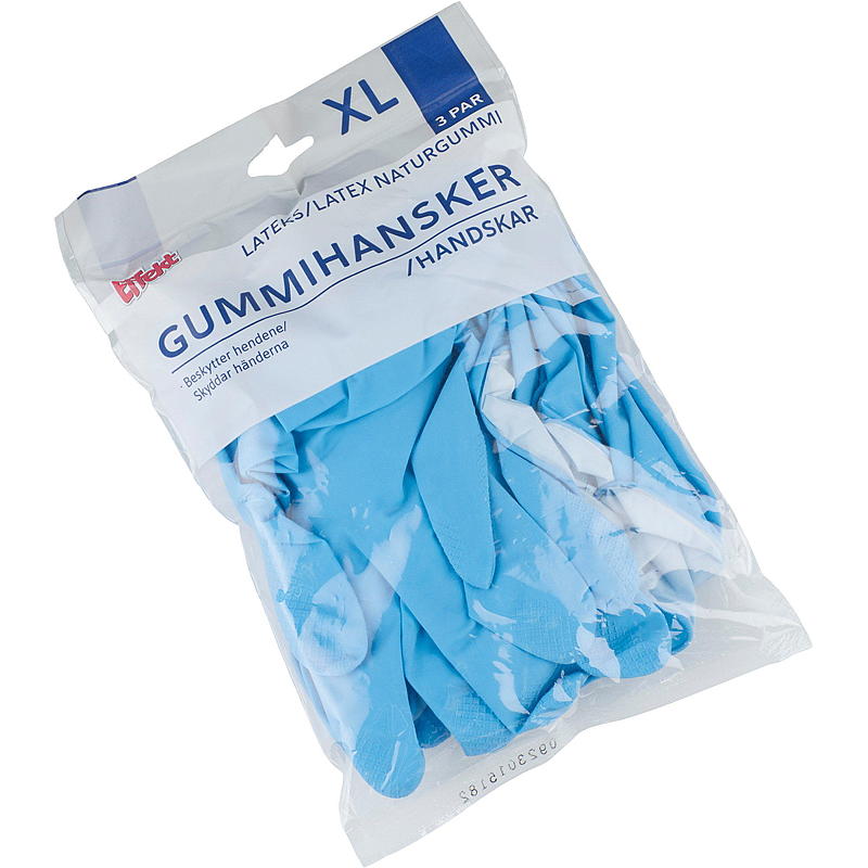 Effekt Gummihanske 3 par XL Effekt