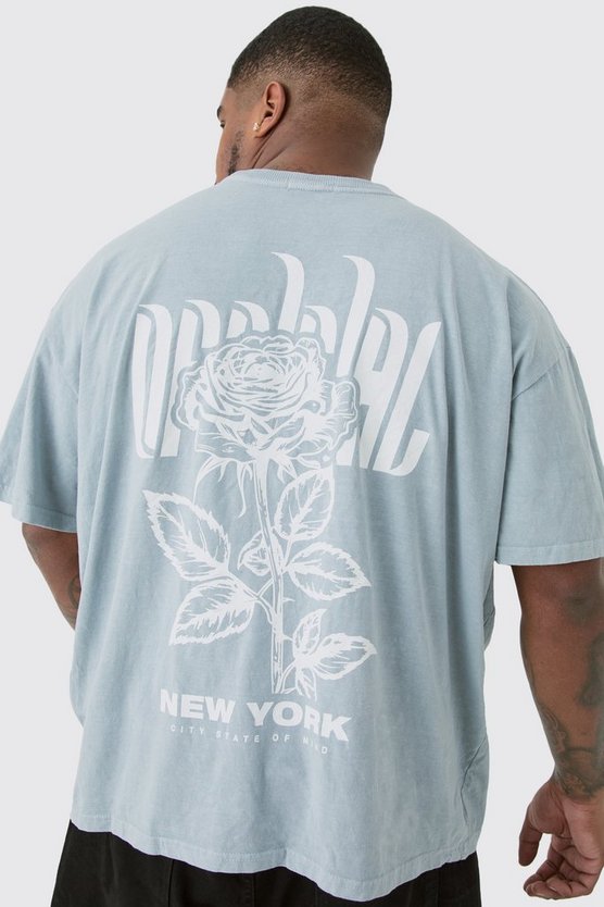 Plus T-Shirt mit Rosen-Print