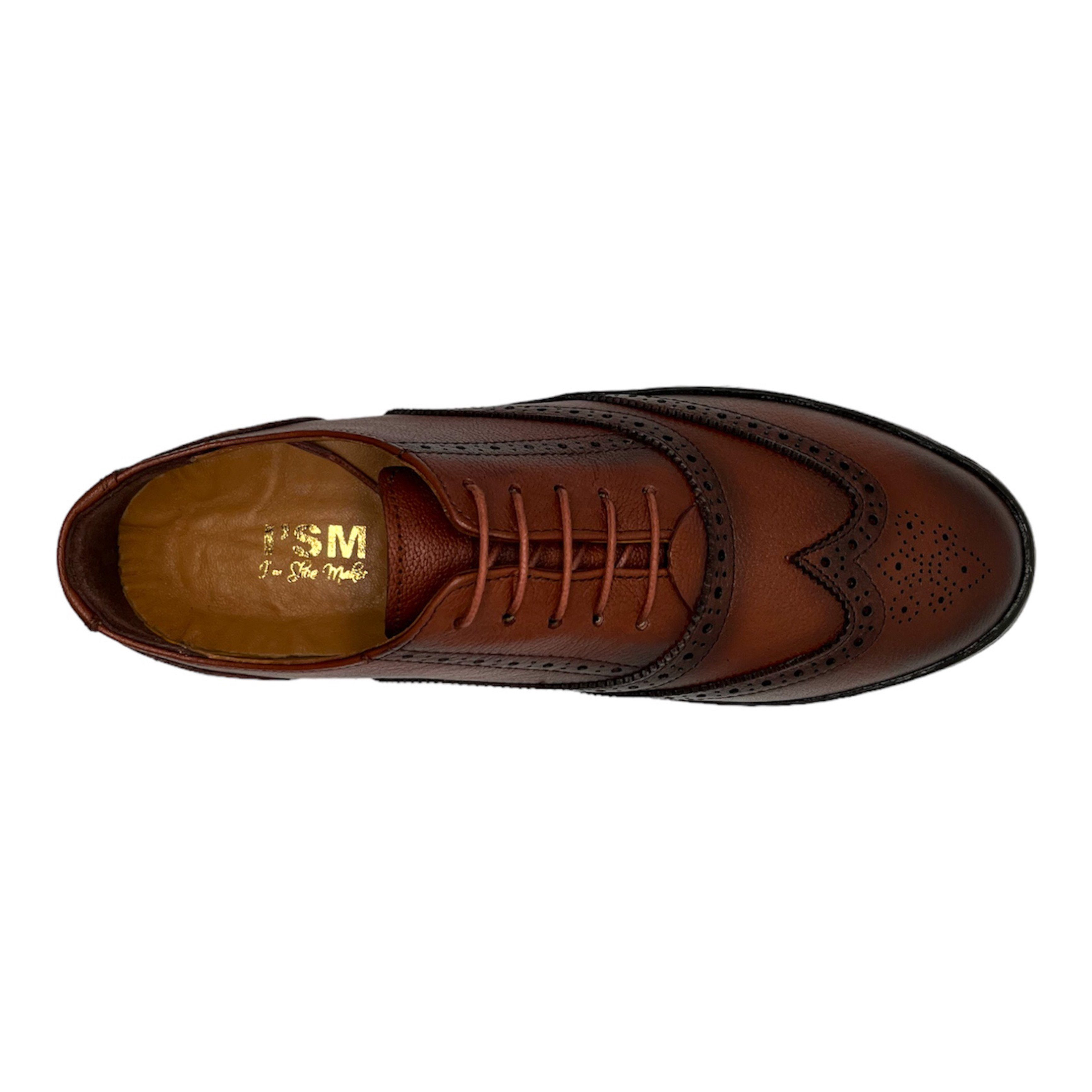 Humes Businessschuh Brauner Schnürschuh aus echtem Leder Halbschuhe Schnürschuh