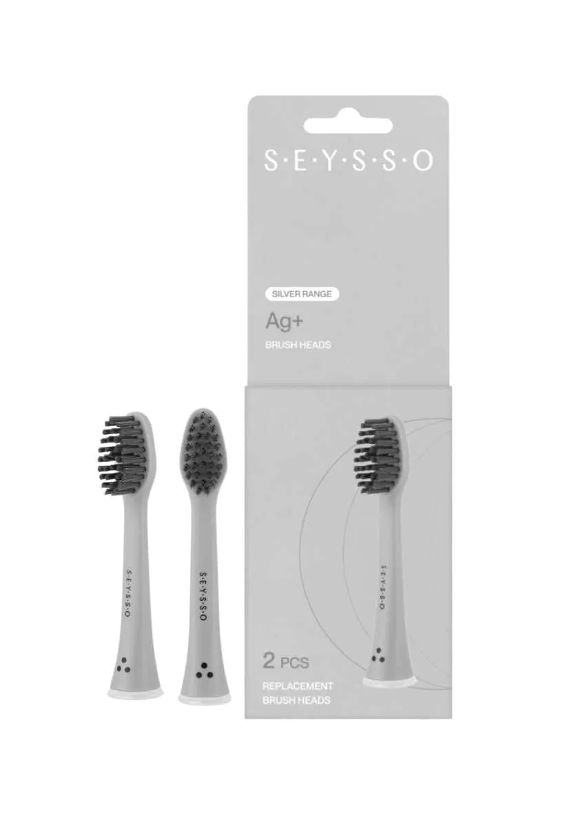 Seysso Ag+ Silver - Soniske tandbørstehoveder 2 stk.