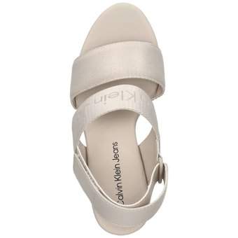 Calvin Klein Wedge Sandal Webbing in weiß