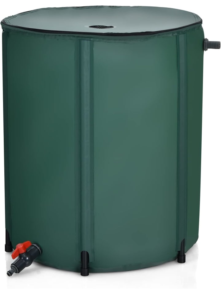 COSTWAY 225L Regentonne mit Überlaufventil 60x60x80cm in Grün günstig kaufen onesize