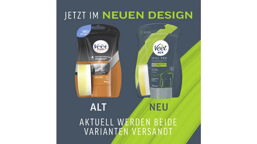 Veet Men Total Pro Dusch-Haarentfernungscreme 150 ml