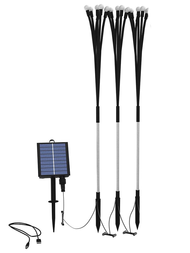 lumisky 3er-Set: LED-Solarleuchten in Schwarz - (H)70 cm günstig kaufen onesize