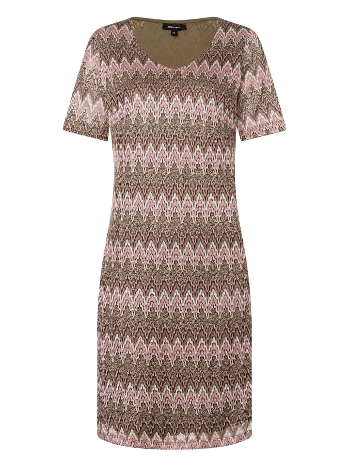 More & More Ajourjerseykleid in braun günstig kaufen