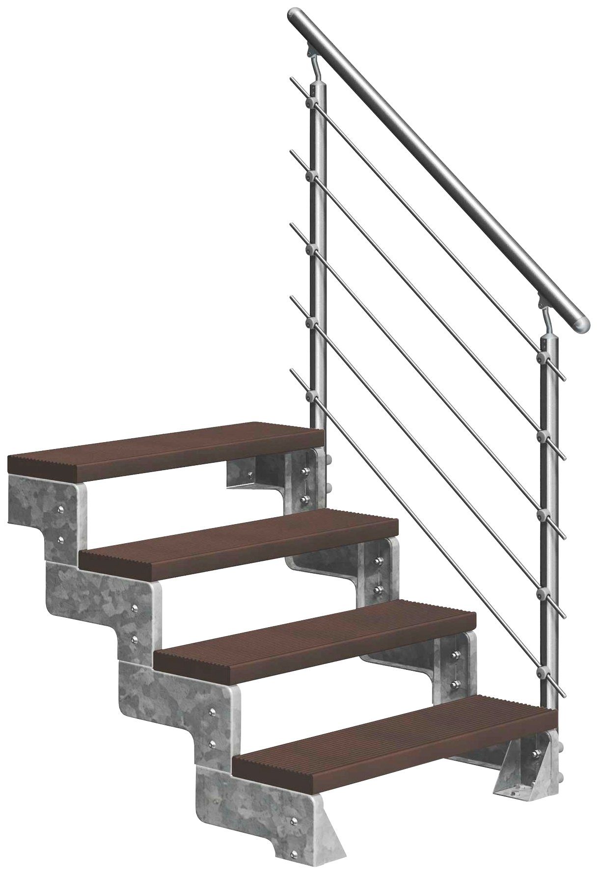 Dolle Außentreppe Gardentop, für Geschosshöhen bis 88 cm, Stufen offen, TRIMAX®-Stufen 80 cm