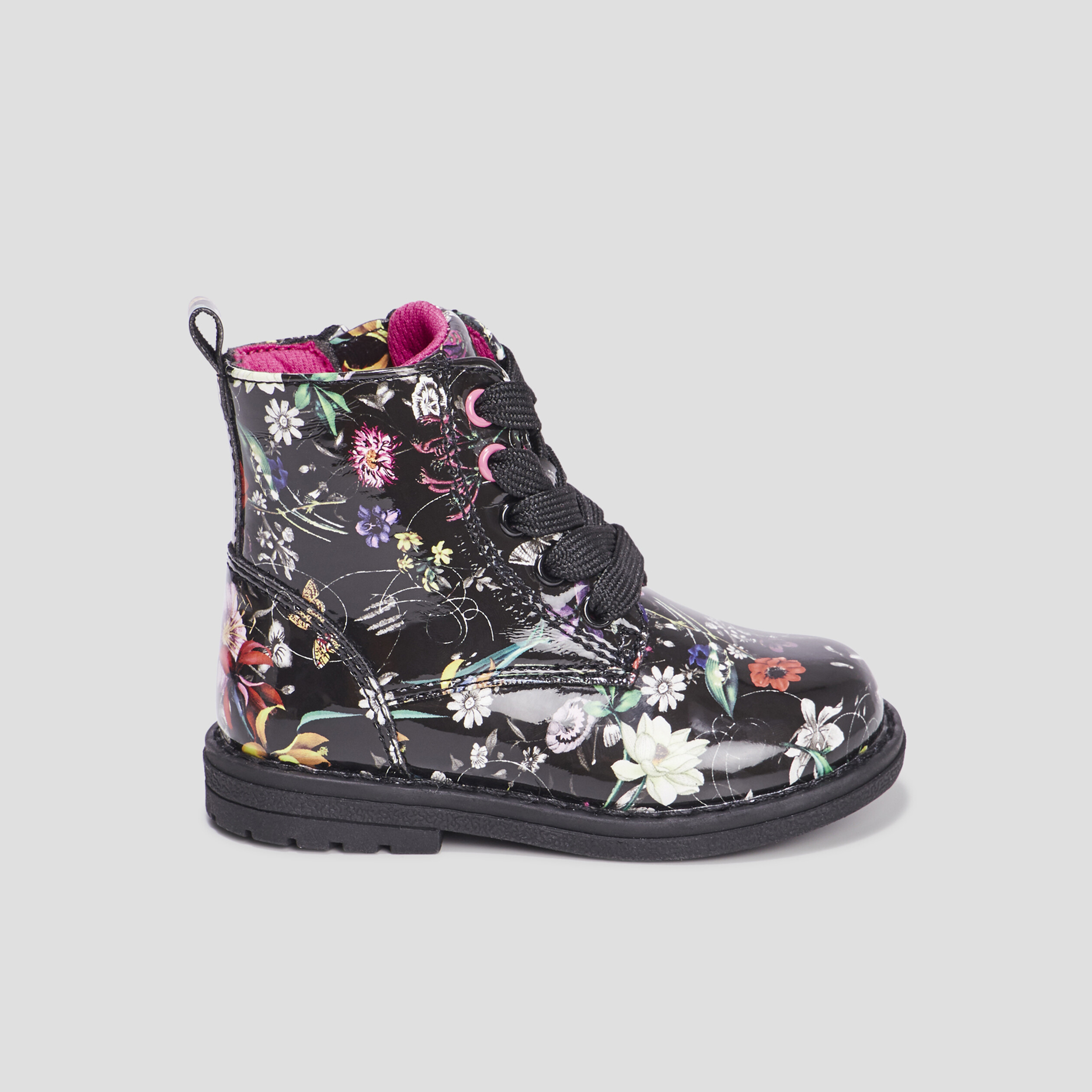 Bottines vernies à lacets multicolore bébé fille | La Halle