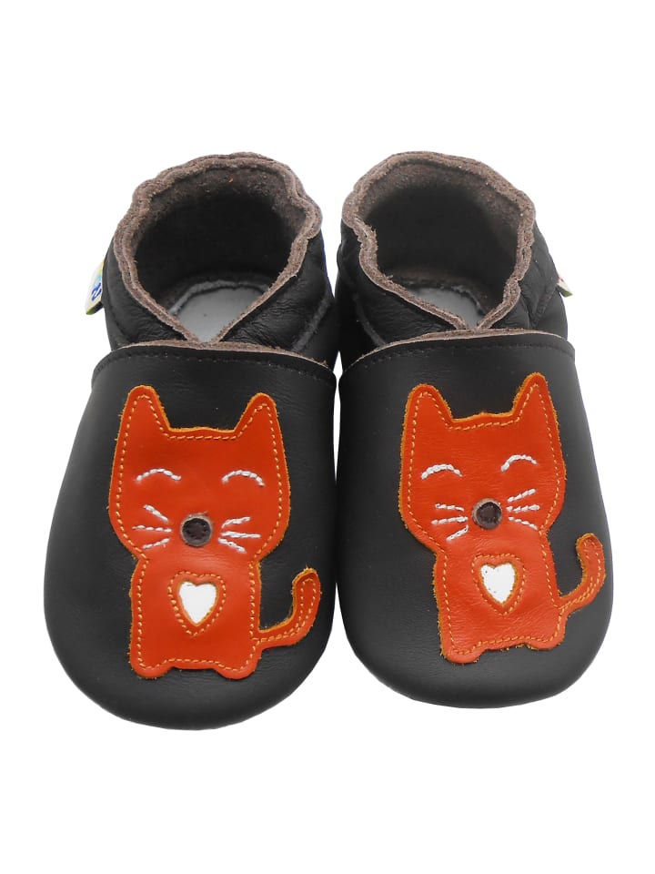 Yalion Leder-Krabbelschuhe 