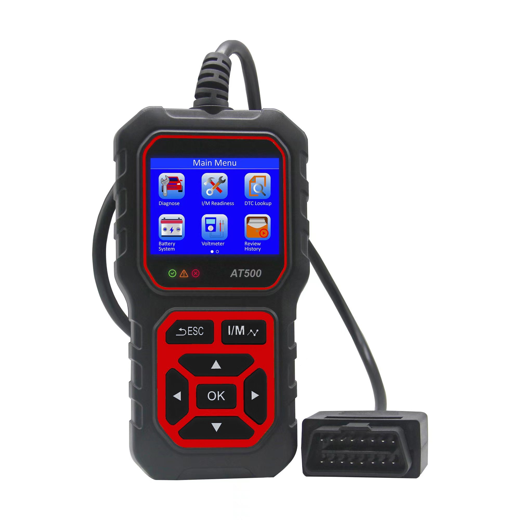 iscooter OBD2-Diagnosegerät AT500 Auto OBD2 Scanner Diagnose-Motorfehlercode-Leser, Fehlerdiagnose bei PKW und LKW; Eigendiagnose-Gerät