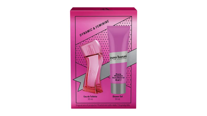 bruno banani Pure Woman Eau de Toilette + Duschgel Geschenkpackung