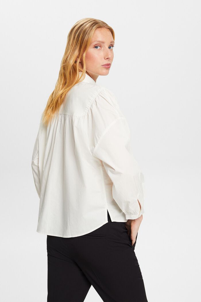 Popeline-Bluse, 100 % Baumwolle