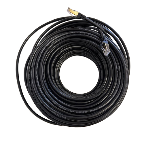Vago-Tools CAT7 Patchkabel Netzwerkkabel schwarz 5m rund