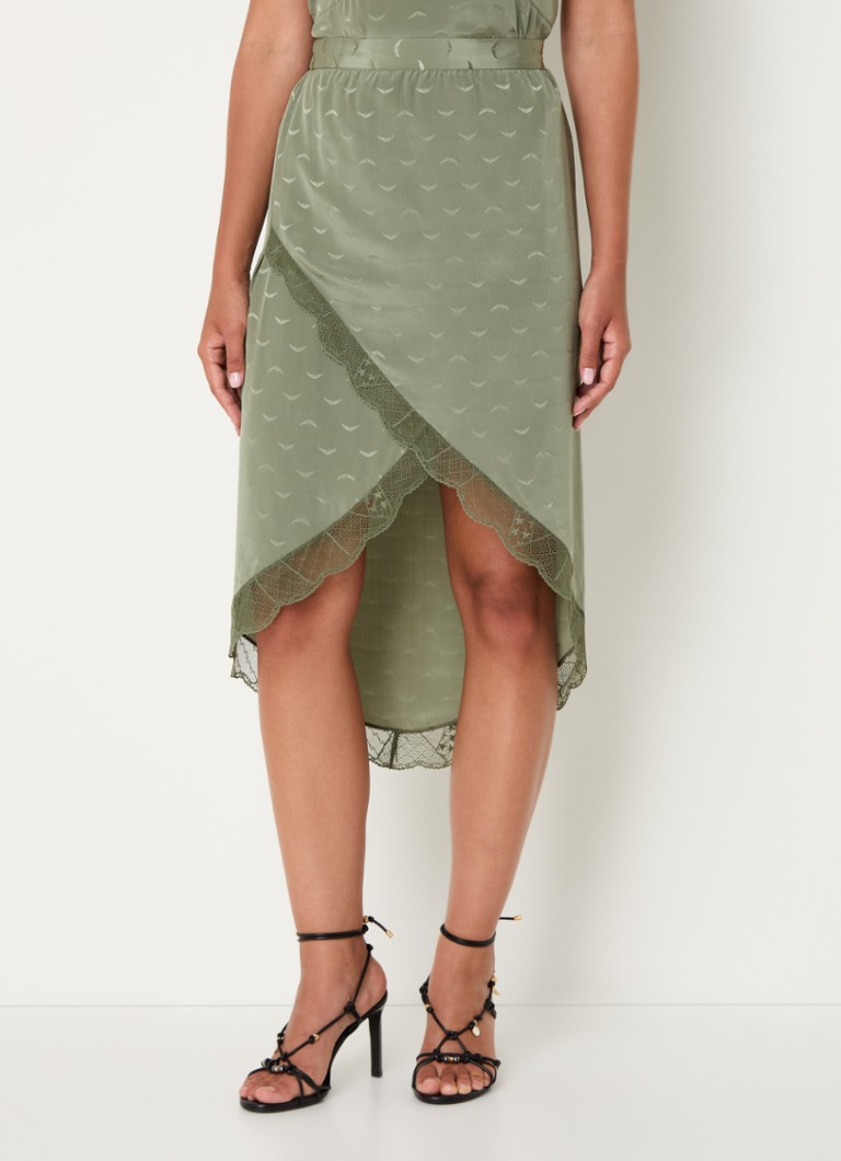 Gonna midi Zadig&Voltaire Jeudie in seta con dettagli in pizzo