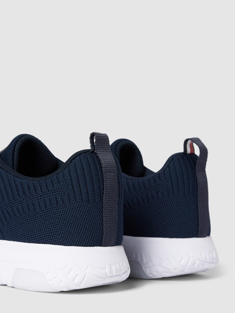 Sneaker mit Label-Detail Modell 'Corporate' in marineblau