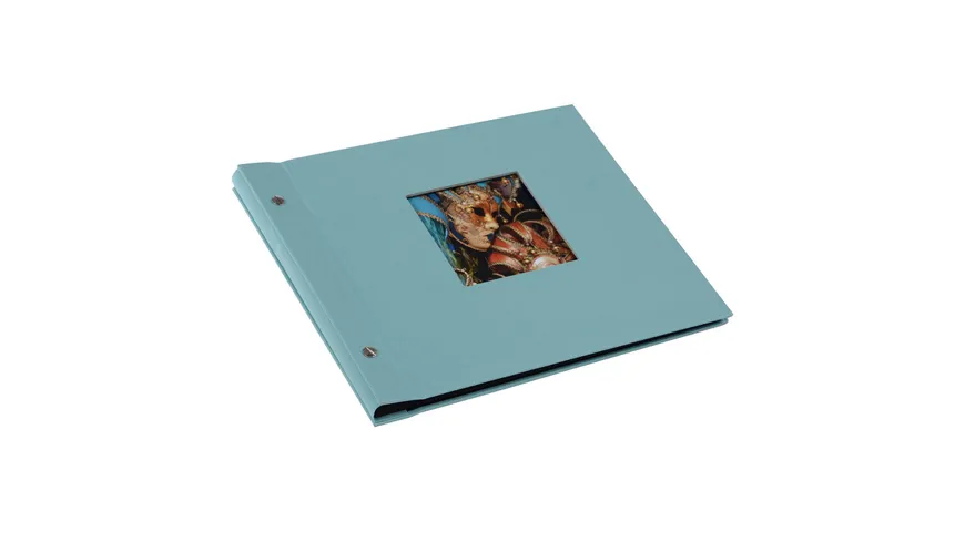 goldbuch Schraubalbum Bella Vista aqua mit schwarzen Seiten 30x25 cm