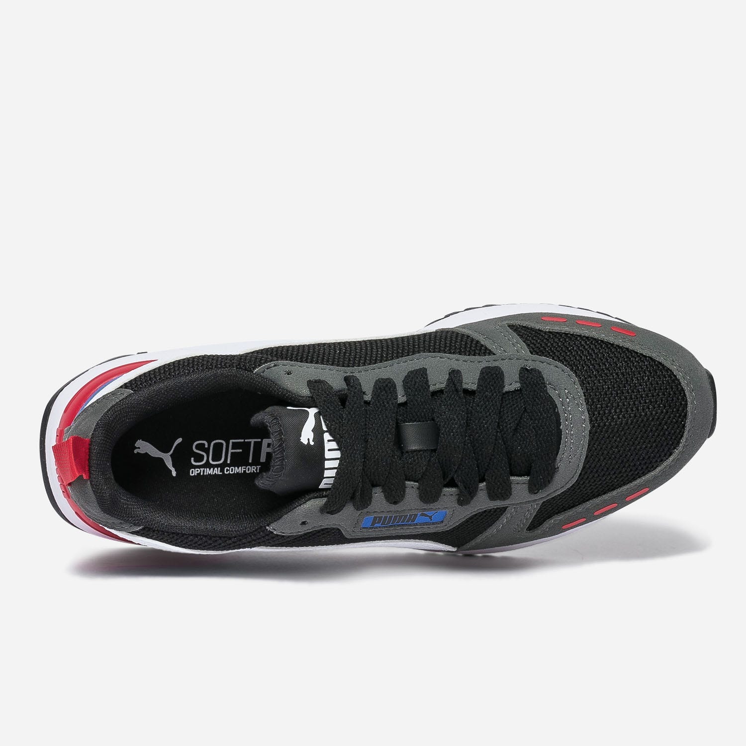 Tennis PUMA noire, grise, bleue et rouge