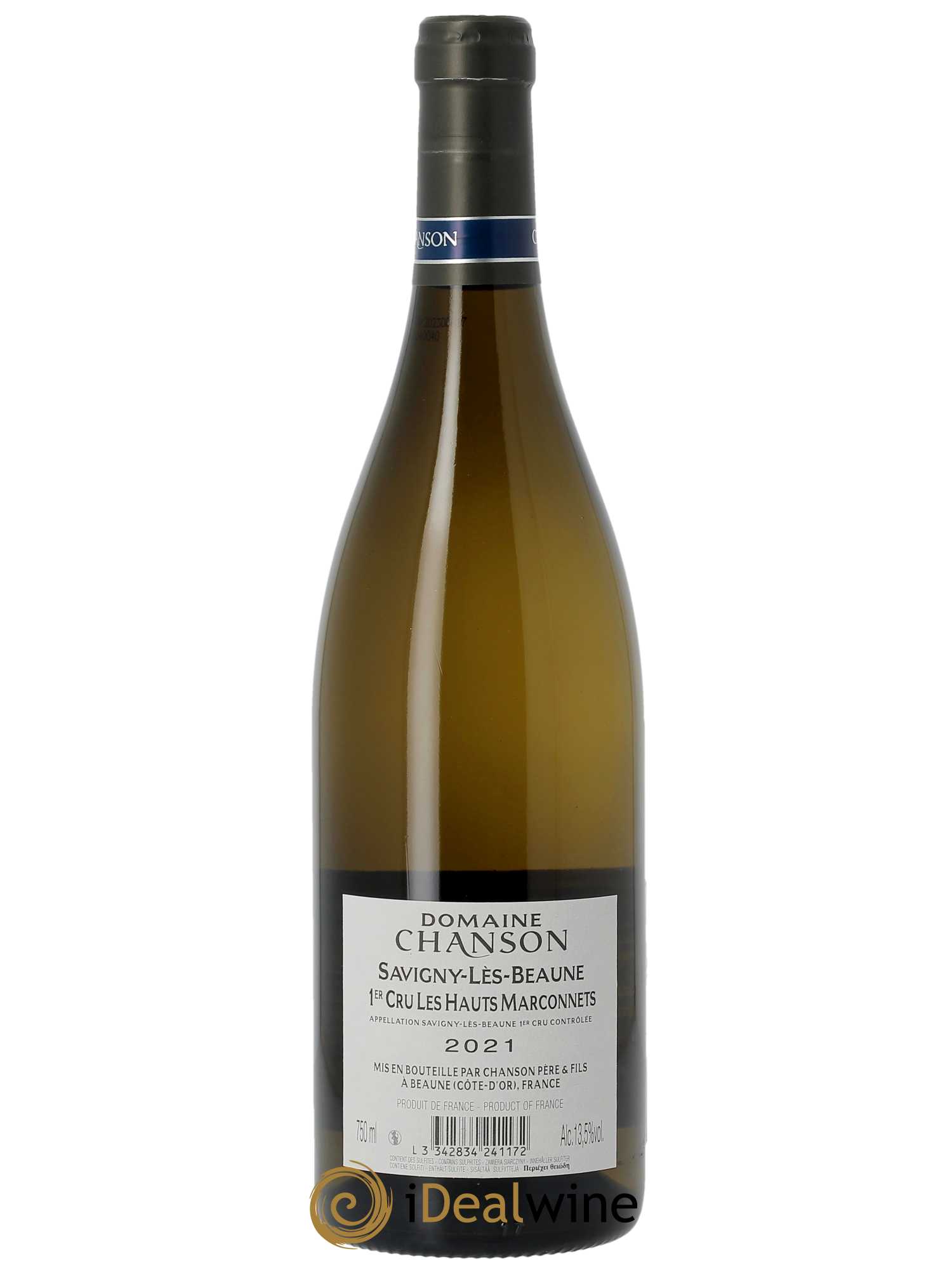 Savigny-lès-Beaune 1er Cru Les Hauts Marconnets Chanson  2021 - Lot de 1 Bouteille