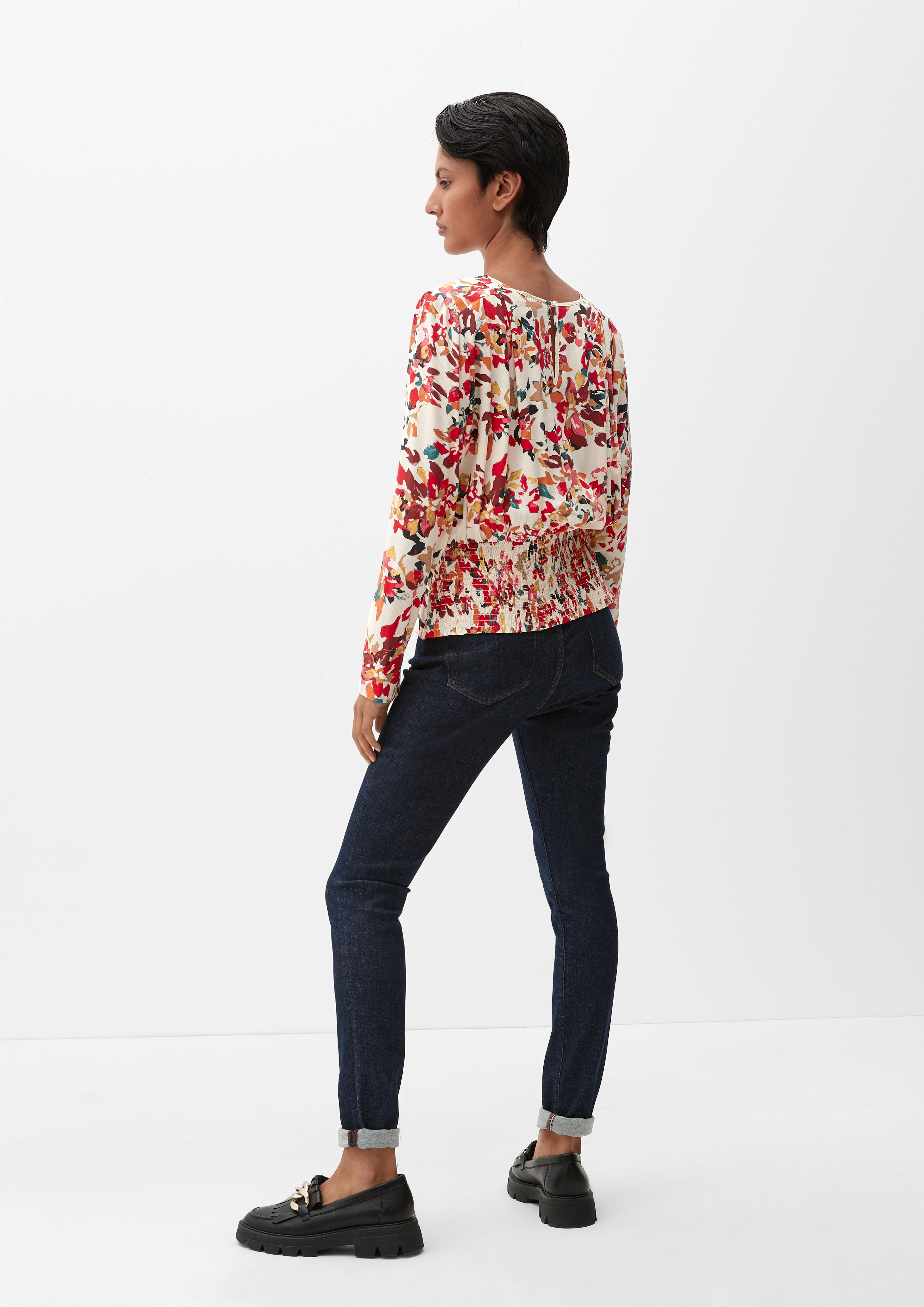 Musterbluse mit Smok-Detail  2120529-81A0