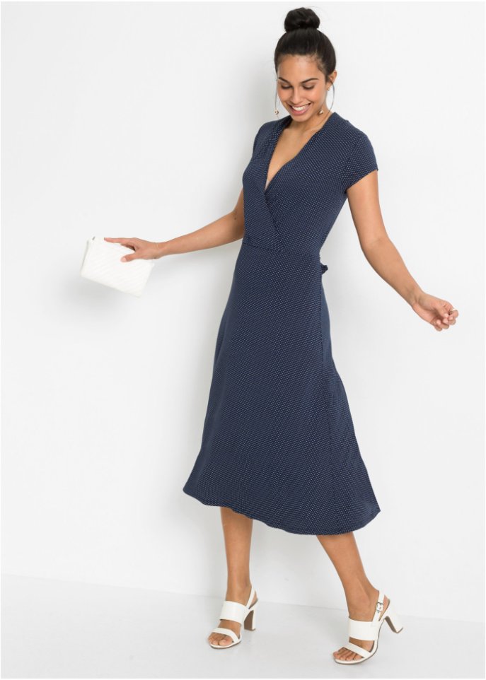 Jerseykleid mit Wickeloptik