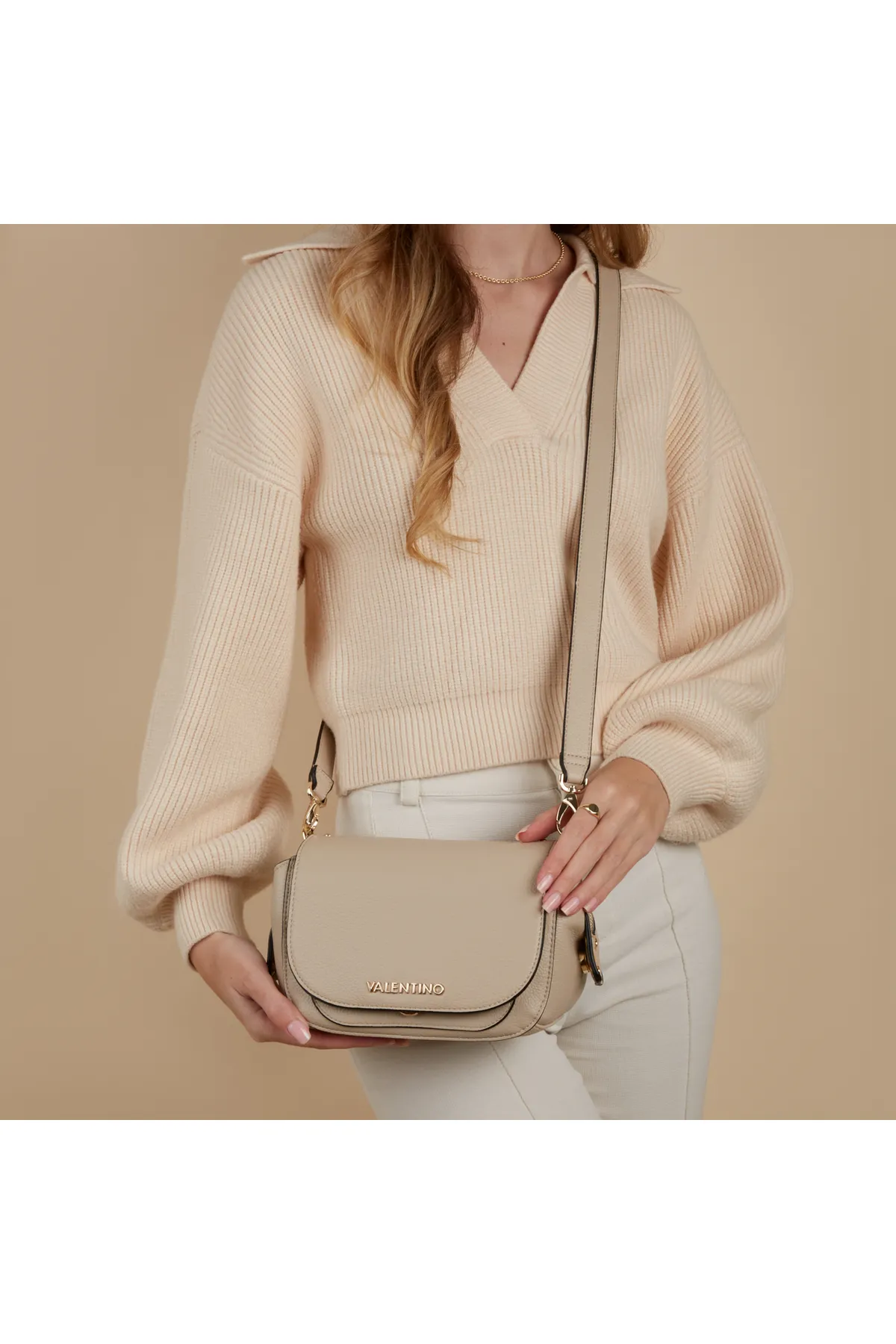 Valentino Bags  Megeve Beige Umhängetasche VBS7GM03ECRU