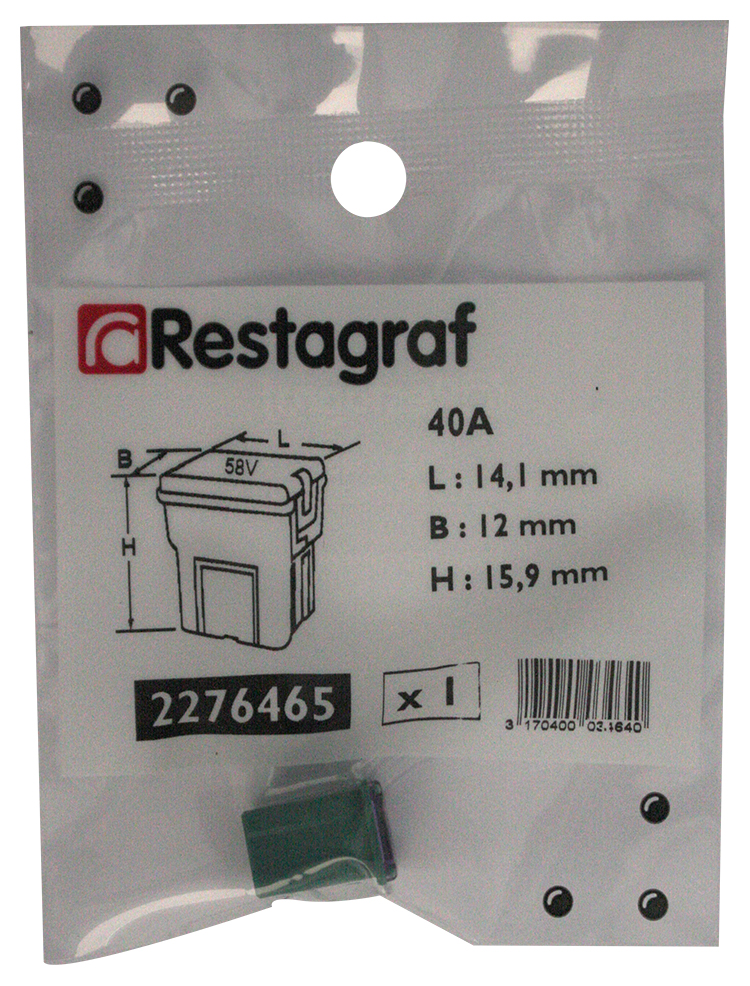Restagraf 40 A Niedrigprofil J-CASE Blocksicherung - ATU