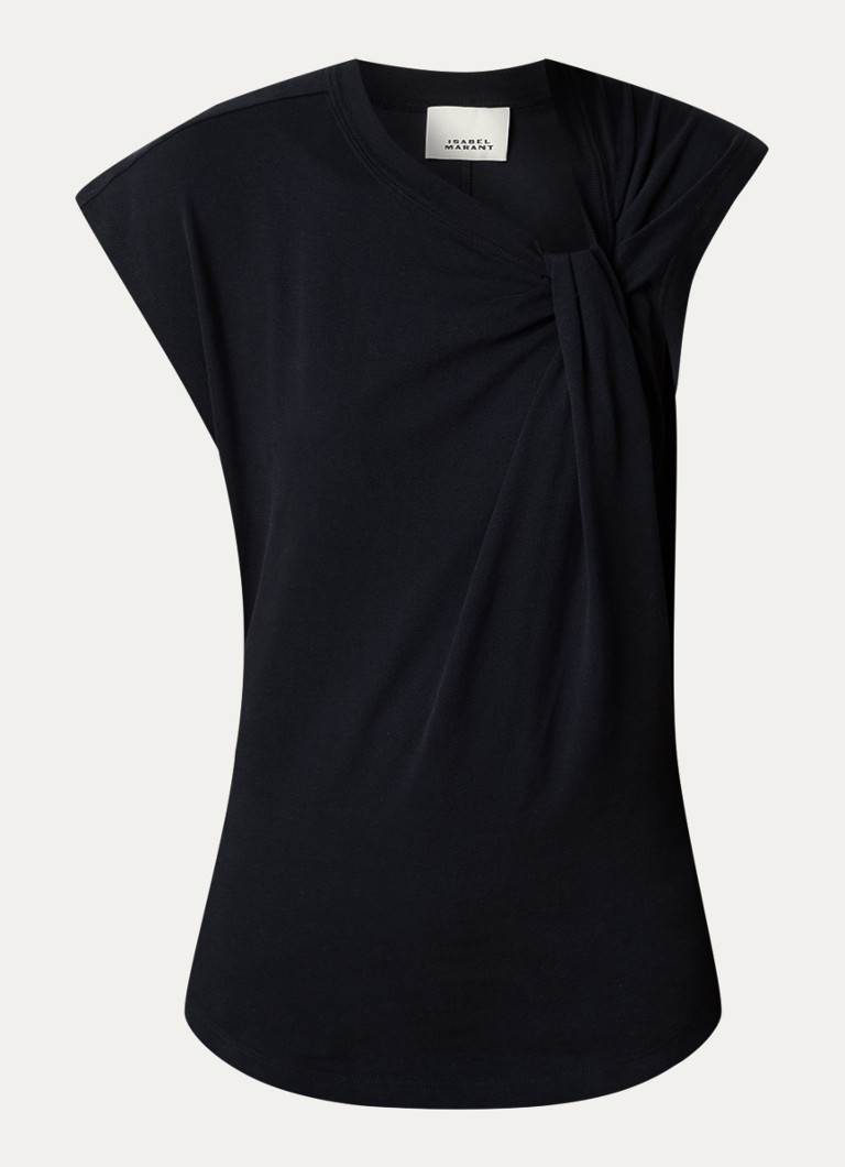 T-shirt Isabel Marant Nayda in cotone biologico con scollo asimmetrico