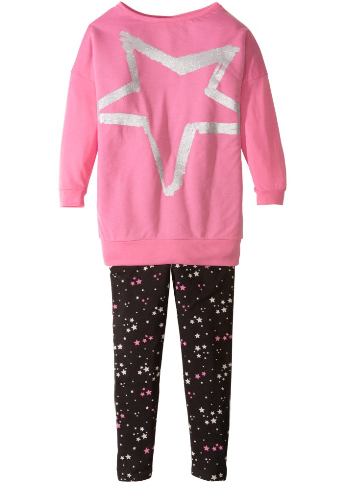 Mädchen Longshirt + Leggings (2-tlg. Set)
