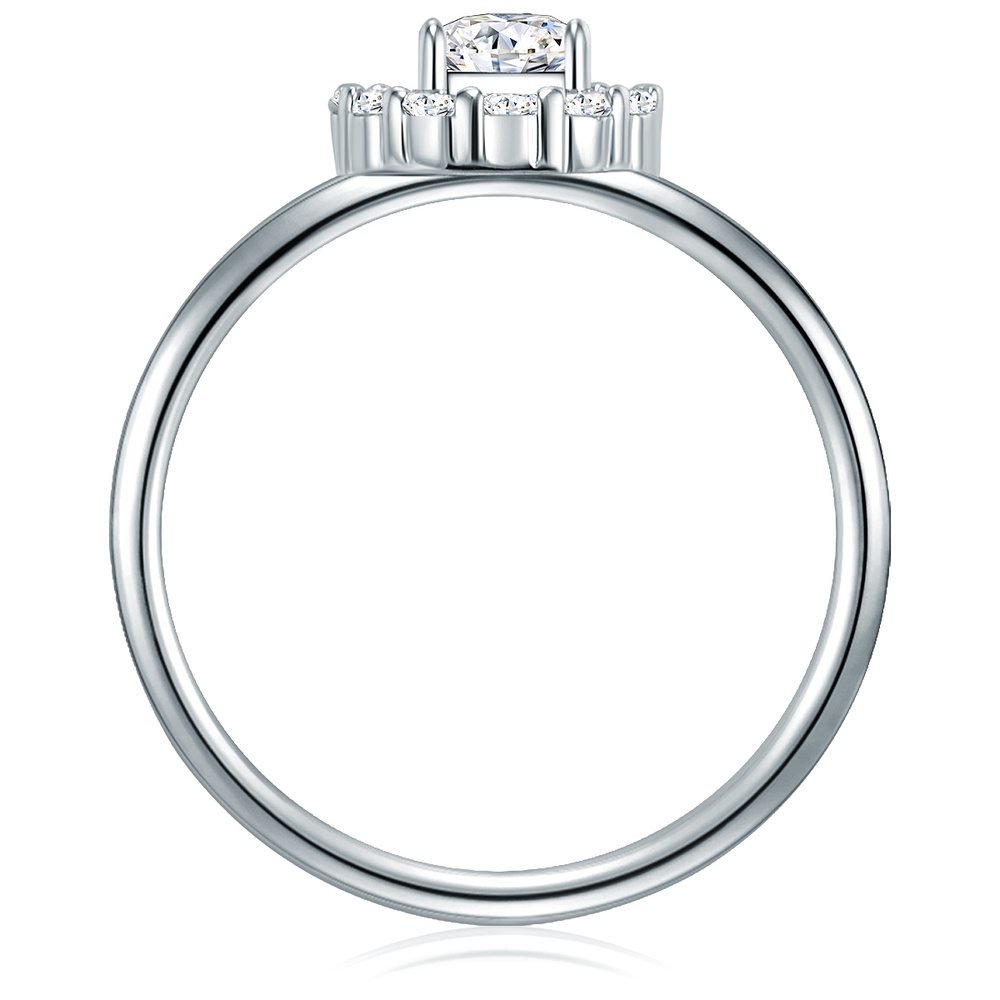 Trilani Bague en argent Argent sterling Oxyde de zirconium (CZ) en Argent Bague