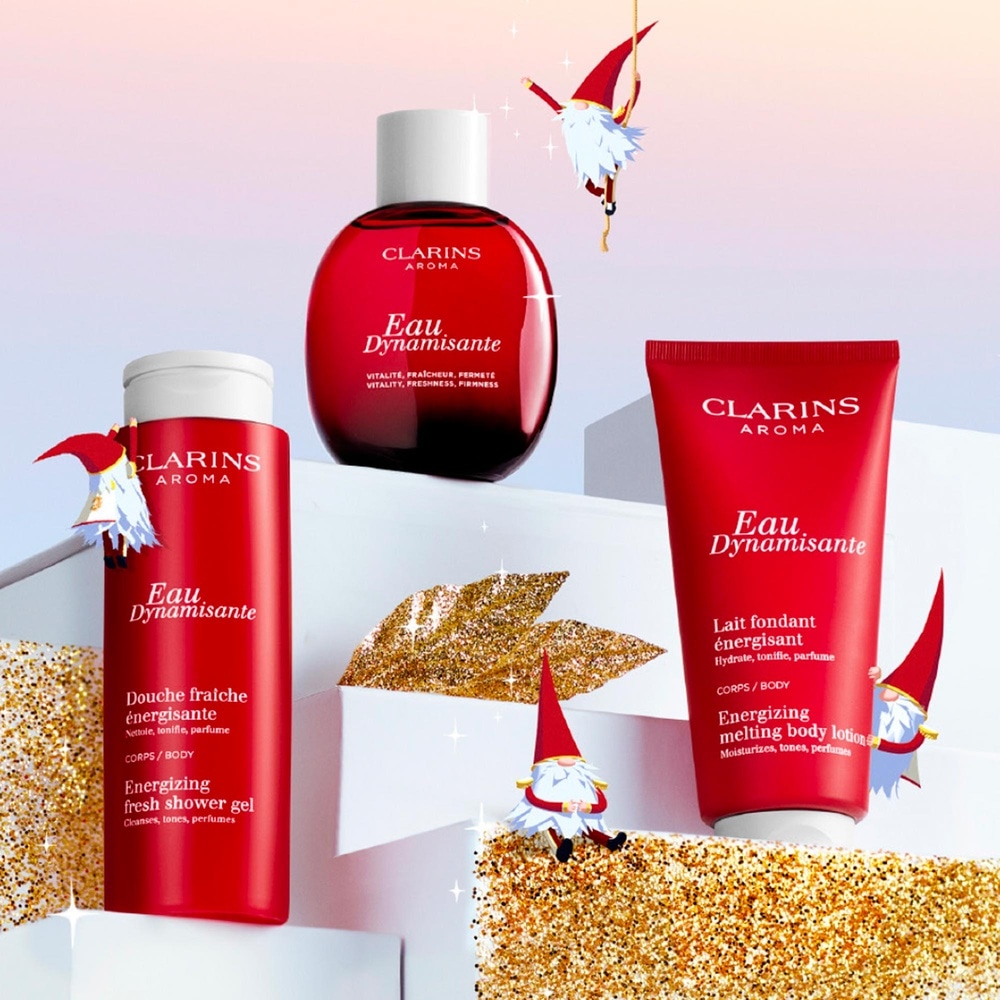 Clarins Coffret Eau Dynamisante Rituel Energie Coffret Noël Soin corps : vitalité, fraîcheur, fermeté