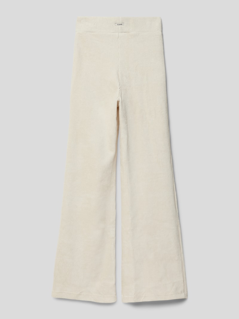 Bootcut Leggings aus Cord in offwhite