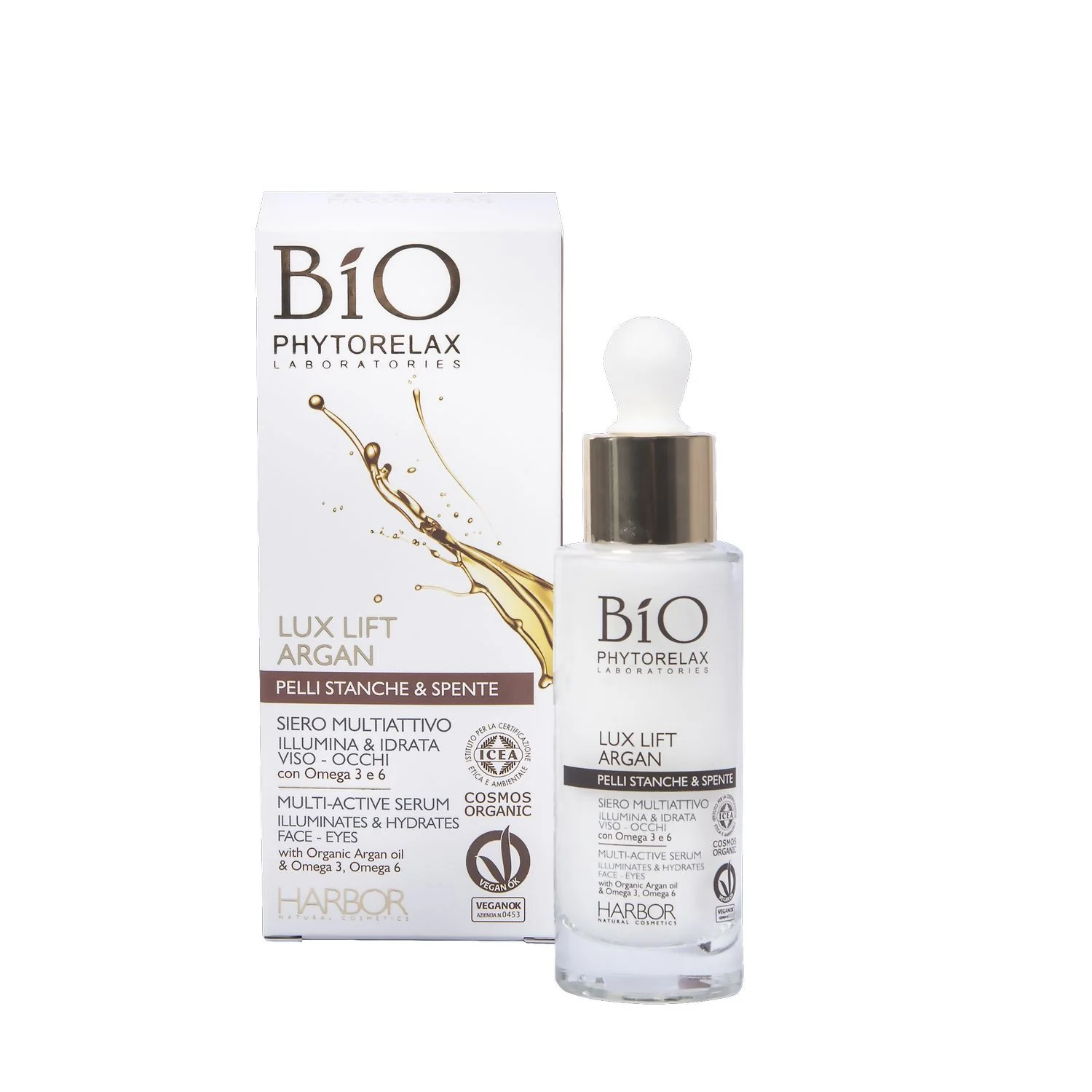 Vegansk og økologisk hudpleje Multi-Active Face-Eye Serum - Anti-rynke ansigtsserum