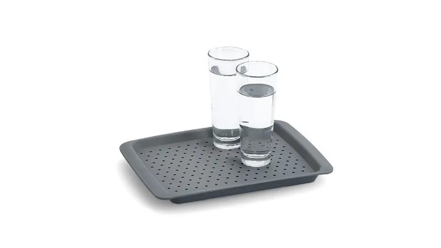 zeller Anti-Rutsch Tablett 35x26cm farblich sortiert