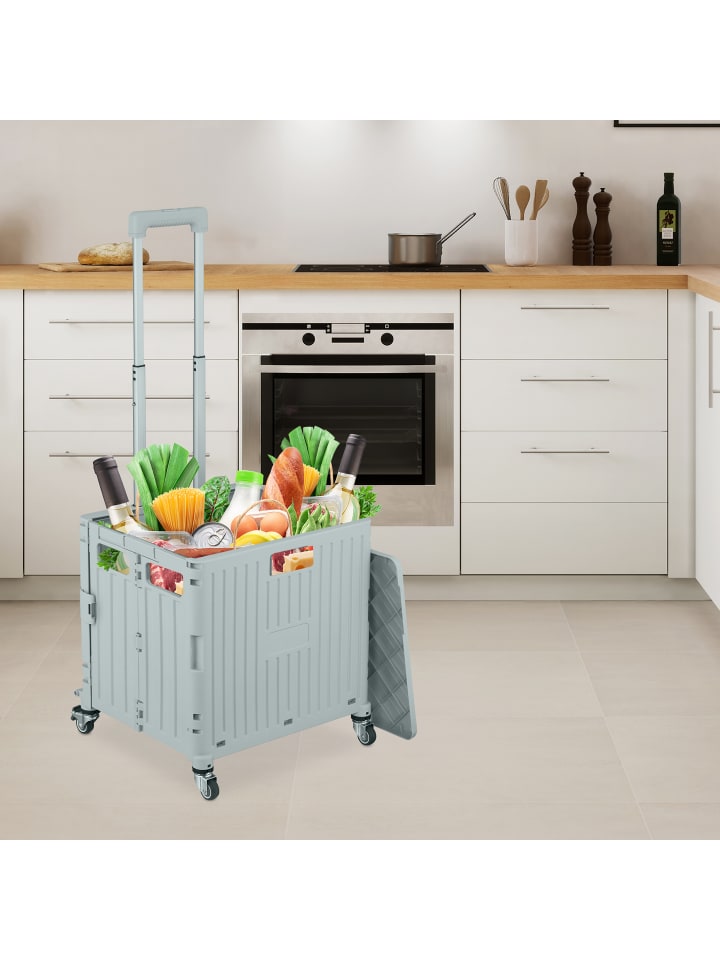 relaxdays Einkaufstrolley in Grau günstig kaufen onesize