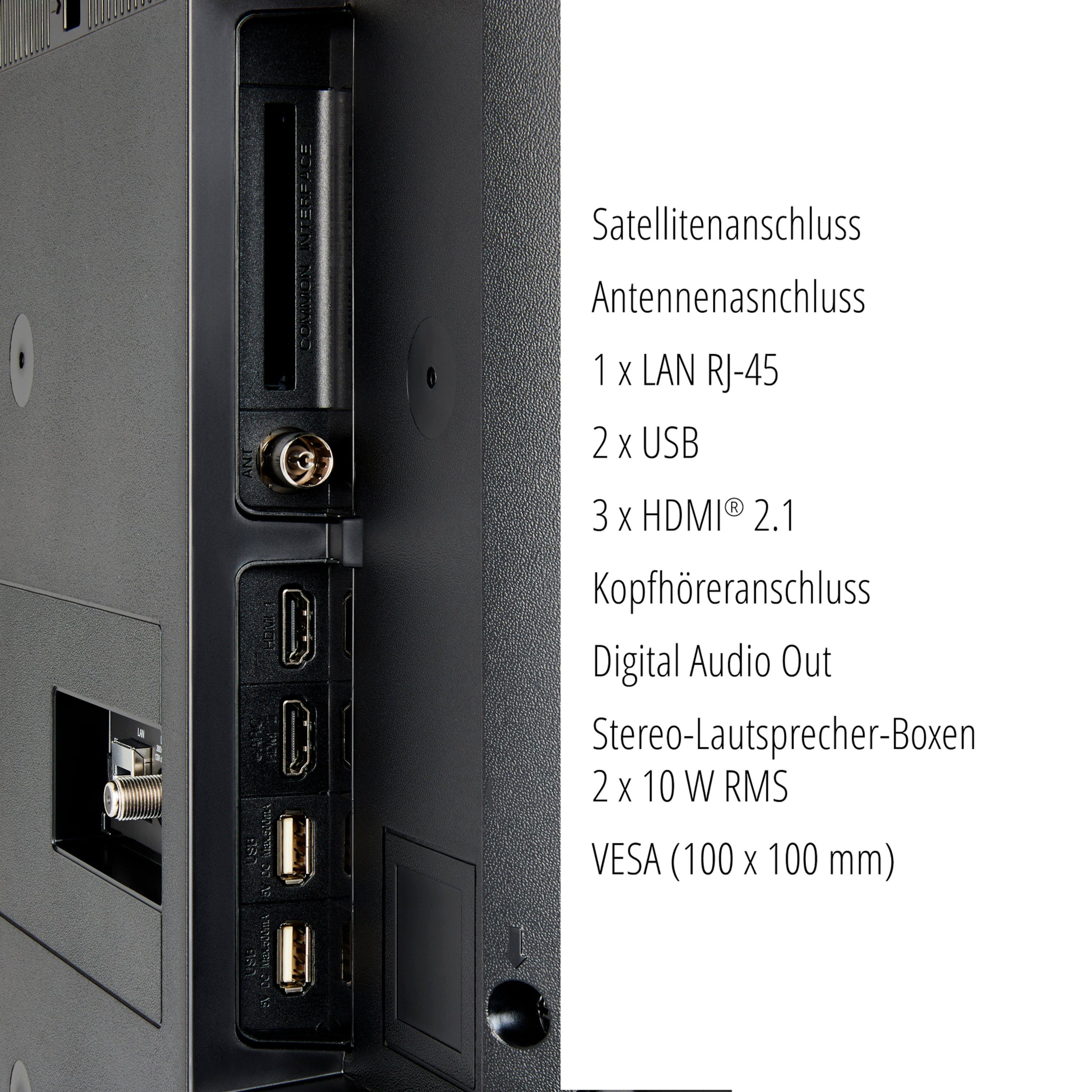 Medion® X14339 LED-Fernseher (108 cm/42.5 Zoll, 4K Ultra HD, Android TV, 60Hz, HDR, Dolby Atmos, Google Chromecast, MD30059)