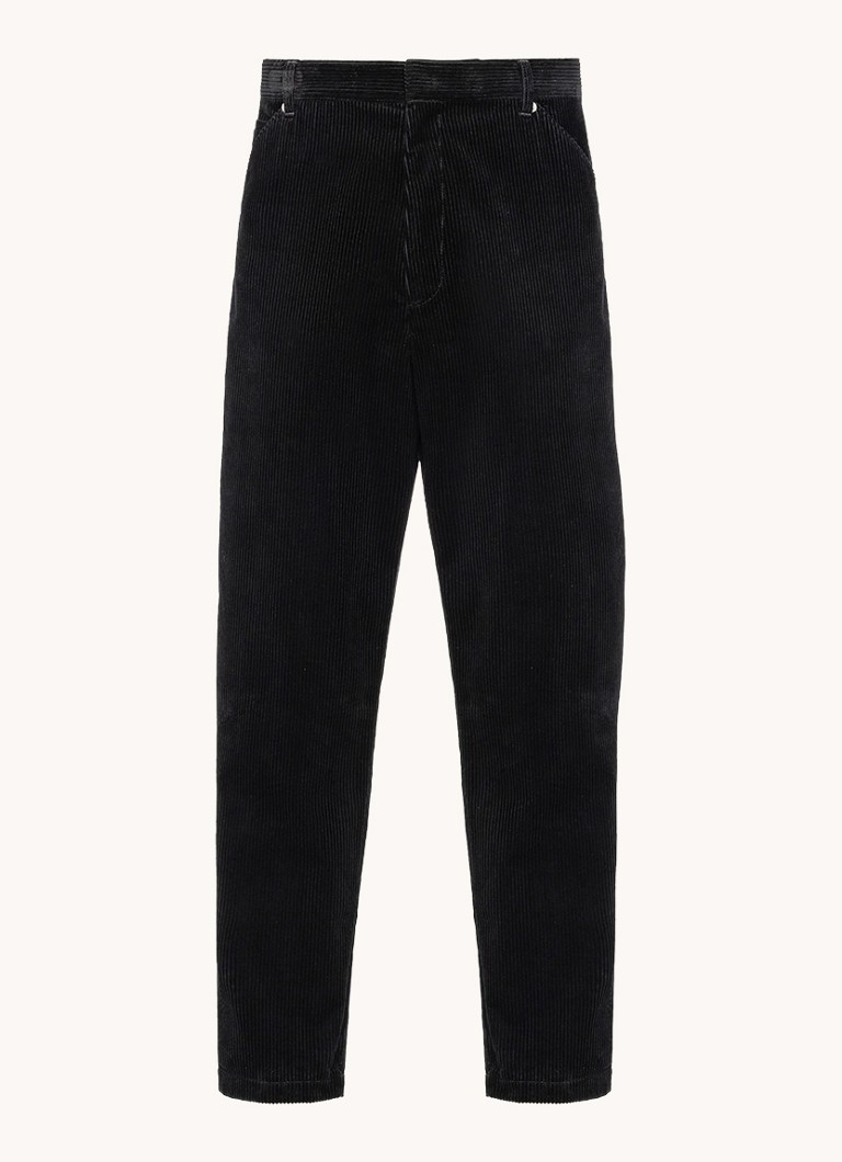 Pantaloni din catifea reiată Prada