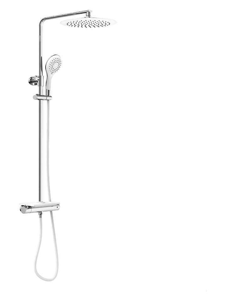Schütte Überkopfbrauseset mit Thermostat-Armatur ''Grande Vita'' in Silber/ Weiß günstig kaufen onesize