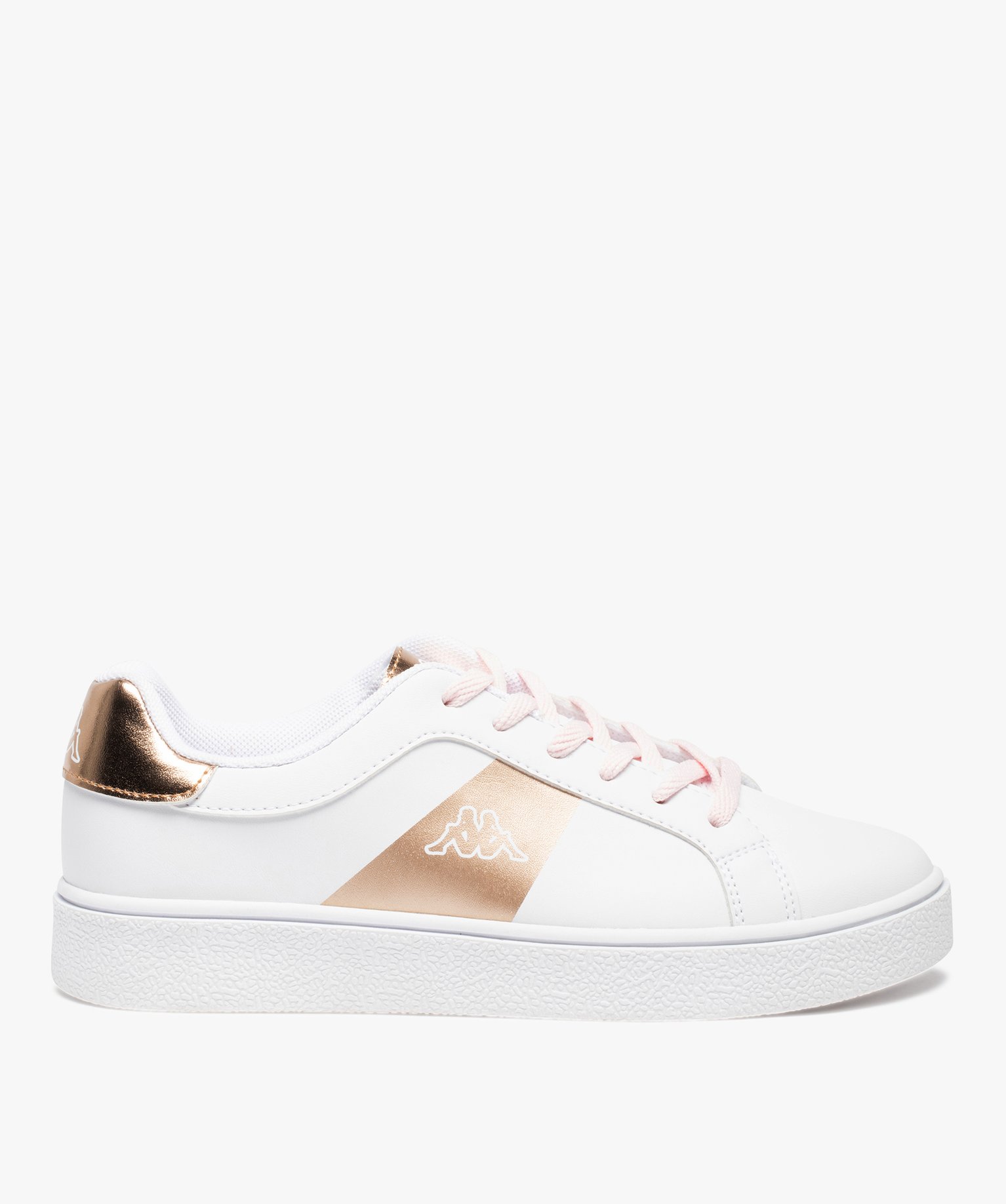 Tennis femme à lacets et détails brillants – Kappa San G... blanc | GEMO