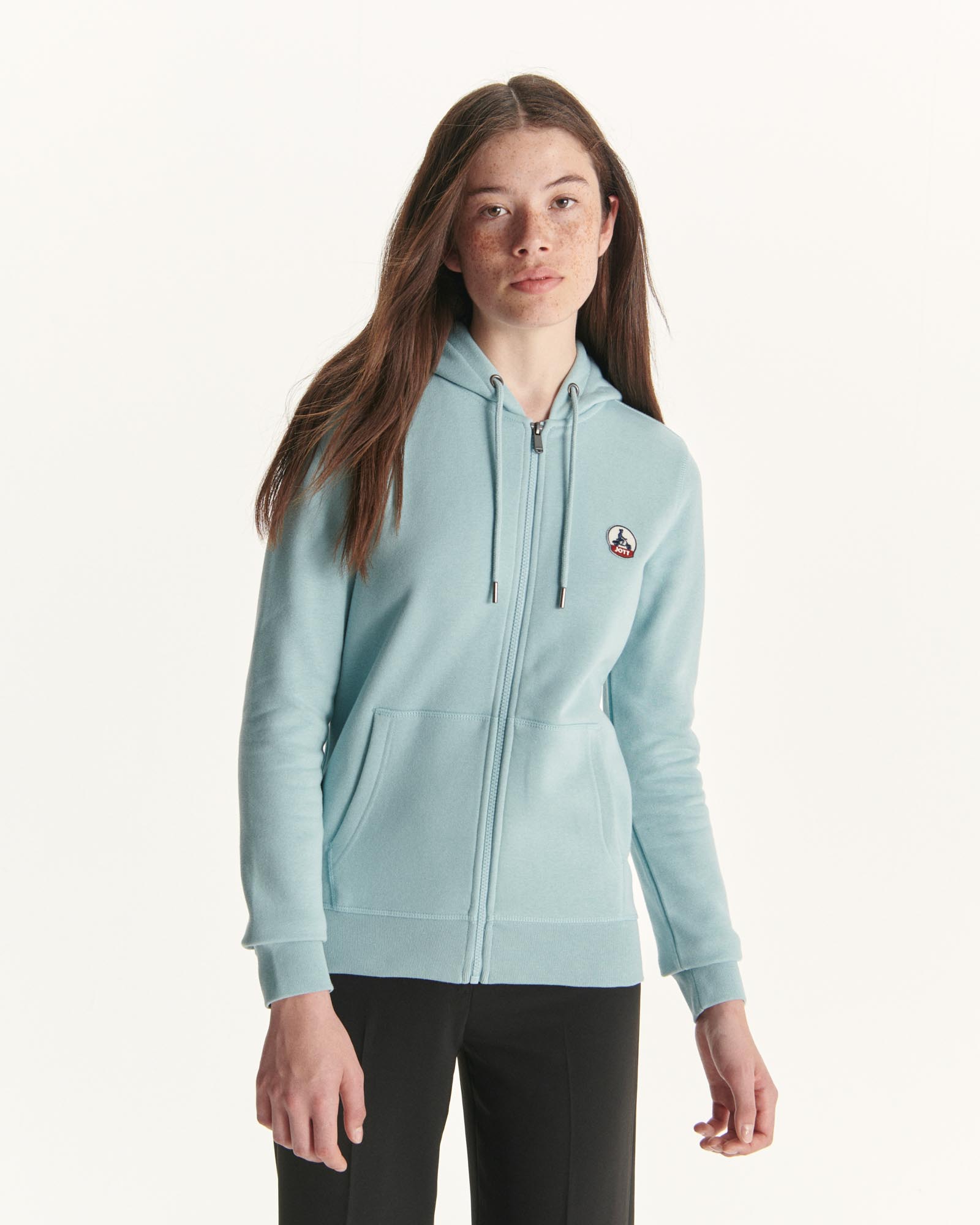 Sweat à capuche en coton biologique Iceberg bleu Oaxaca